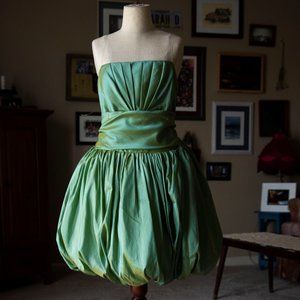 Next Eve Strapless, Green Homecoming Dress